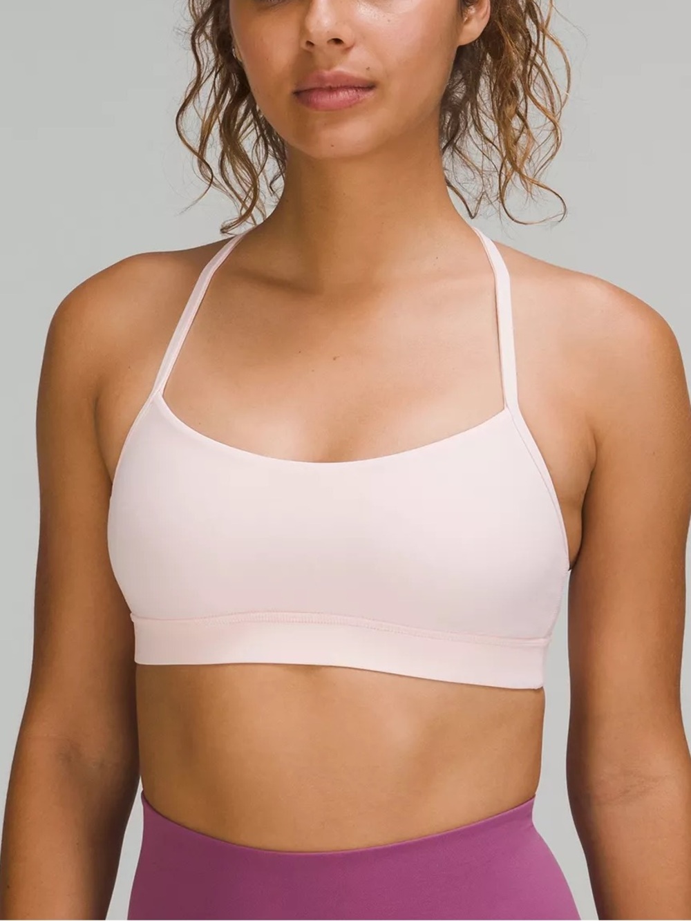 Lululemon Flow Y Nulu Bra Light Pink